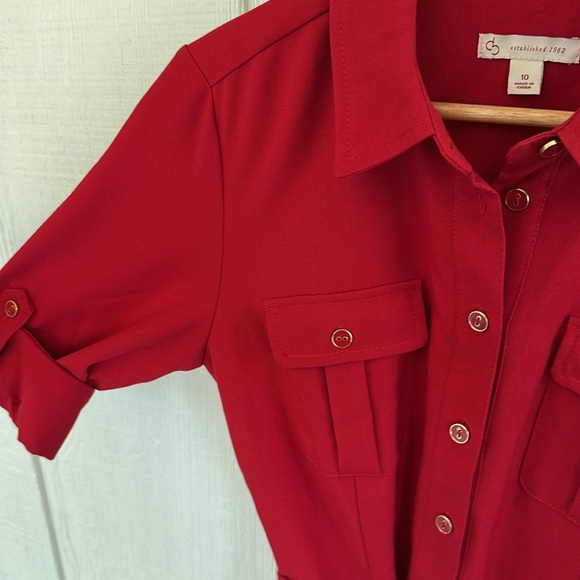 Dress Barn Red Regal Dress - Picture 3 of 5